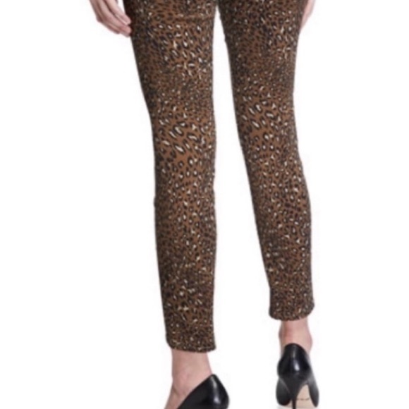 JEN 7 FOR ALL MANKIND SPECIAL DYED ANKLE SKINNY JEANS LUXE LEOPARD PRINT 8 /10 - Picture 6 of 16